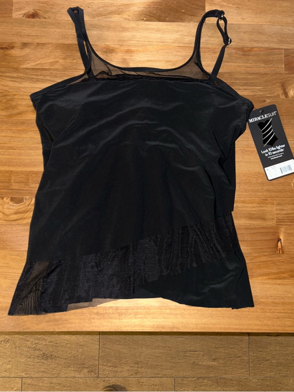Miraclesuit Black Mesh Swim Tank